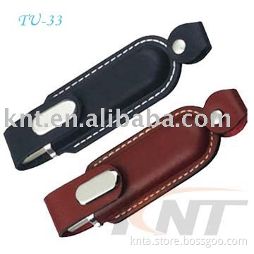 KNT hot sale leather usb flash disk--TU-33